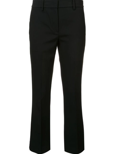 Helmut Lang Zip-embellished Wool-blend Twill Straight-leg Trousers In Black
