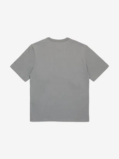 Diesel Boys Logo T-shirt In Grey