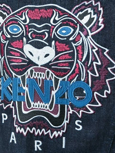 Shop Kenzo Tiger Denim Jacket - Blue