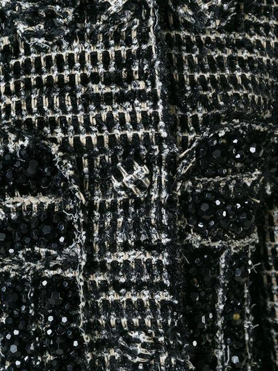 Shop Simone Rocha Beaded Tweed Fitted Jacket In Black