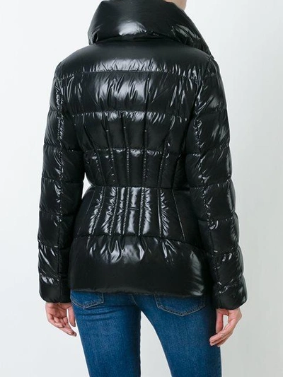 Danae Quilted Puffer Coat In Black