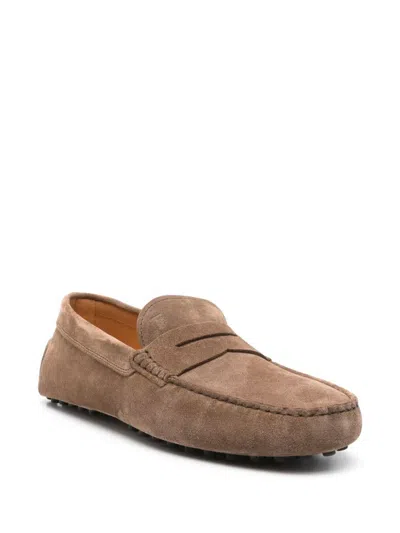 Tod's Men Gommino Suede Leather Loafers In Multicolor