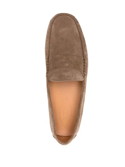 Tod's Men Gommino Suede Leather Loafers In Multicolor