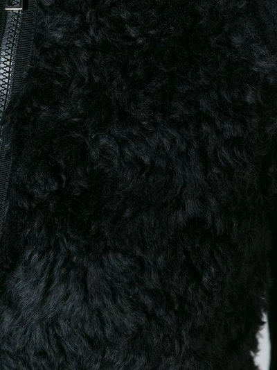 Shop Moncler Textured Front Ribbed Cardigan - Black