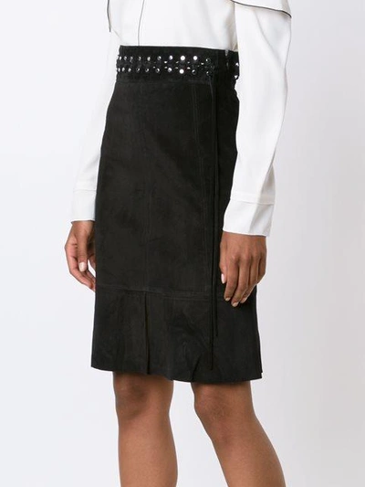 Shop Proenza Schouler Studded Mid Length Skirt - Black