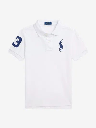 Polo Ralph Lauren Big Pony Cotton Mesh Polo Shirt In White