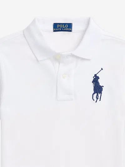 Polo Ralph Lauren Big Pony Cotton Mesh Polo Shirt In White