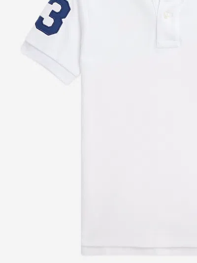 Polo Ralph Lauren Big Pony Cotton Mesh Polo Shirt In White