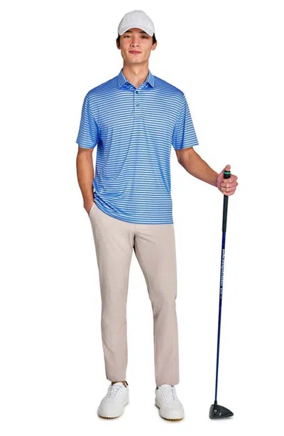 Construct Stripes Polo In Blue