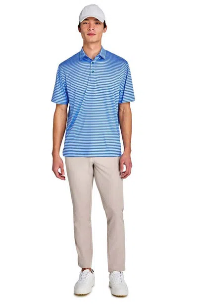 Construct Stripes Polo In Blue