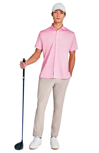 Construct Chambray Shirt Front In Pink