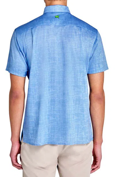 Construct Chambray Shirt Front In Blue