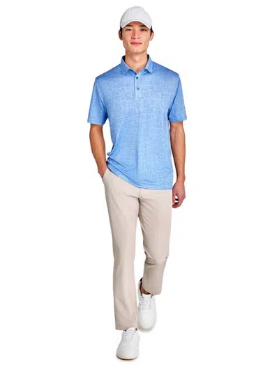 Construct Chambray Polo In Blue