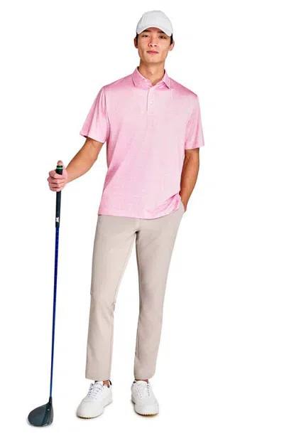 Construct Chambray Polo In Pink
