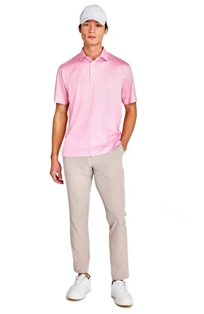 Construct Chambray Polo In Pink