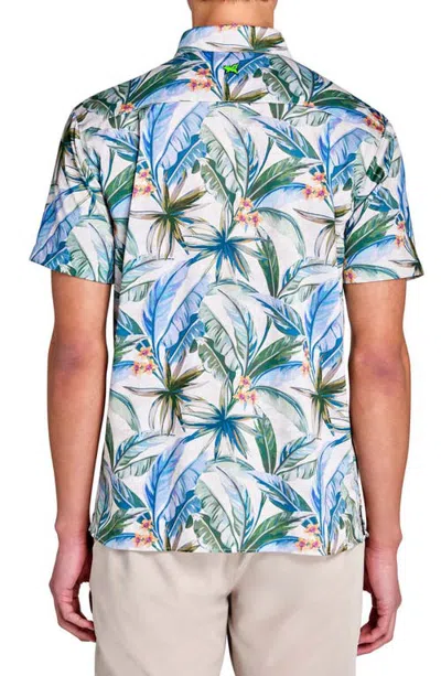 Construct Tropical Chambray Shirt Front In Blue