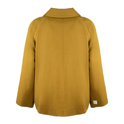 Max Mara Yellow Crop Trench Coat In Drip-proof Cotton And Linen In Yellow