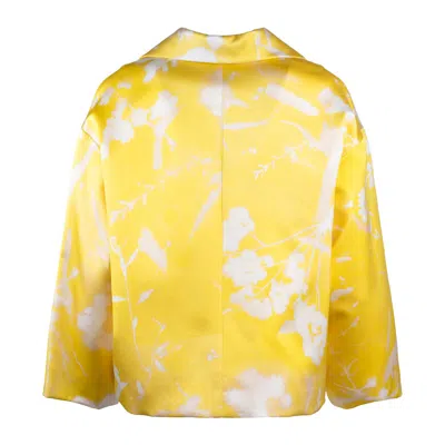 Fabiana Filippi All-over Patterned Silk Blazer In Yellow