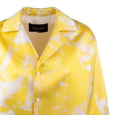 Fabiana Filippi All-over Patterned Silk Blazer In Yellow