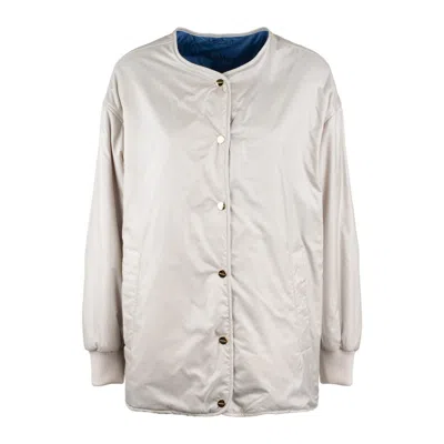 Max Mara Reversible Jacket Sand And Blue In Beige, Blue