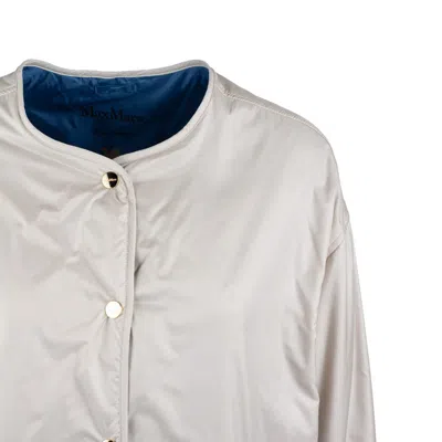 Max Mara Reversible Jacket Sand And Blue In Beige, Blue