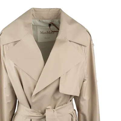Max Mara Trench Over In Drip-proof Twill In Beige