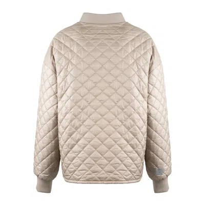 Max Mara Reversible Padded Drop-proof Canvas Bomber Jacket In Orange, Beige
