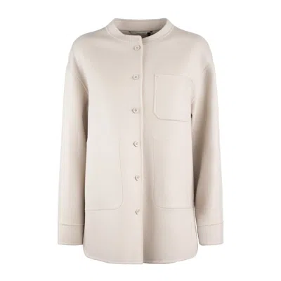 Max Mara Wool Korean-style Jacket In Beige