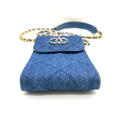 Pre-owned Chanel Denim Blue Denim Pochette Shoulder Bag ()