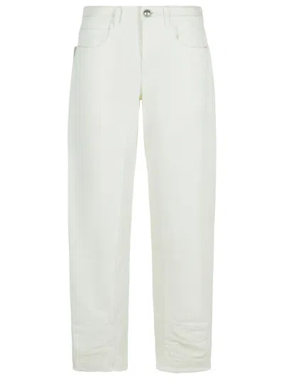 Jil Sander White Cotton Jeans In White