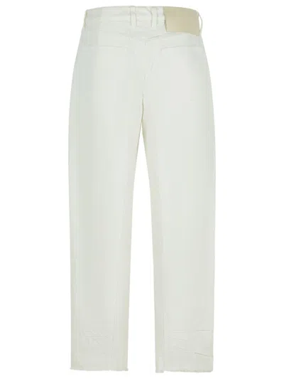 Jil Sander White Cotton Jeans In White