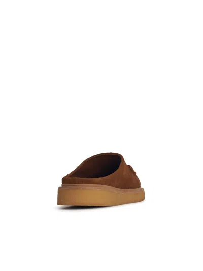 Marni Brown Suede Sabot Slip-on Loafers In Brown