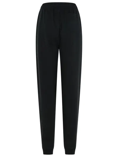 Maison Kitsuné Jogger Black Cotton Pants In Black