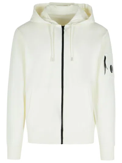 C.p. Company White Cotton Sweatshirt Men In White