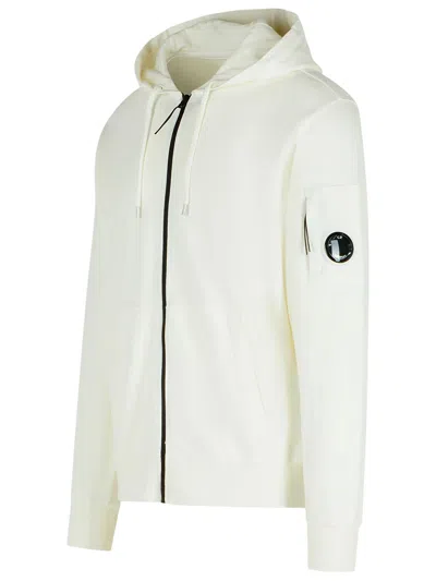 C.p. Company White Cotton Sweatshirt Men In White
