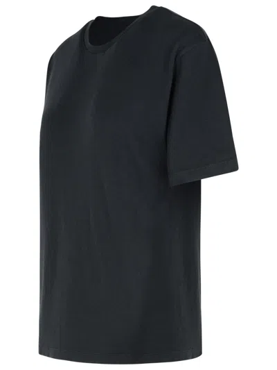 Shop Khaite 'mae' Black Cotton T Shirt