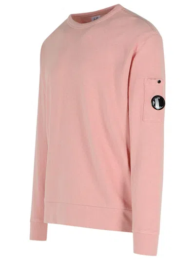 C.p. Company Pink Cotton Sweater Men In Pink