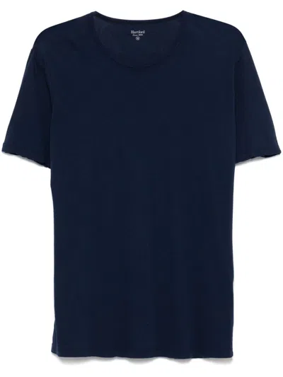 Hartford Basic Crew Neck Cotton T-shirt In Blue