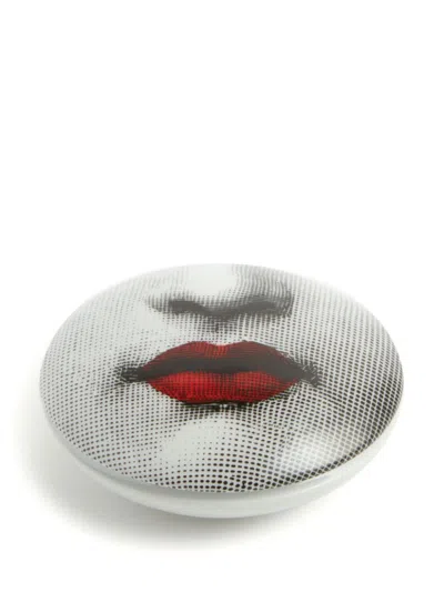 Fornasetti Round Box Tema E Variazioni N.397 In White