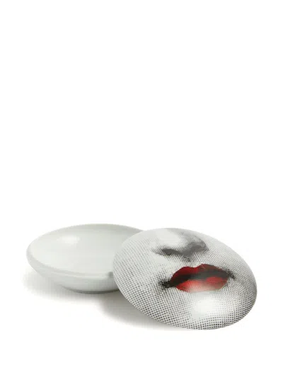 Fornasetti Round Box Tema E Variazioni N.397 In White