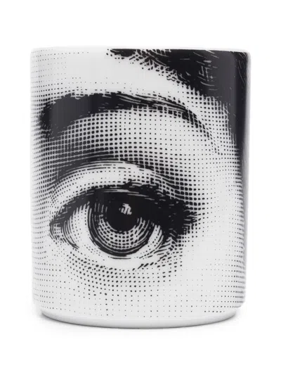 Fornasetti Pencil Holder Occhio In Metallic