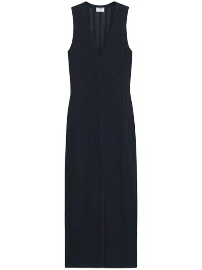 Filippa K Organic Cotton Long Dress In Black
