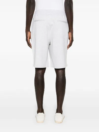 Brunello Cucinelli Bermuda Shorts In Cotton Blend Jersey Texture In Grey