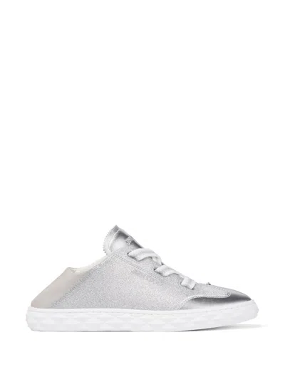 Jimmy Choo Diamond Light Flex Glittered Sneakers In Silver