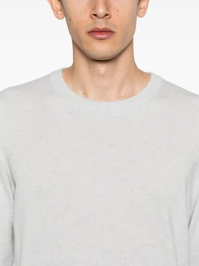 Brunello Cucinelli Men Cashmere Crewneck Sweater In Light Grey