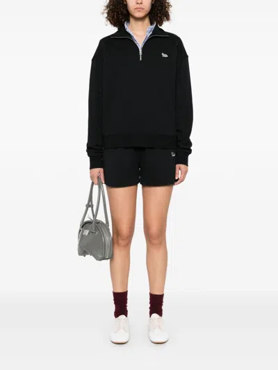 Maison Kitsuné Maison Kitsune 'baby Fox' Shorts In Black