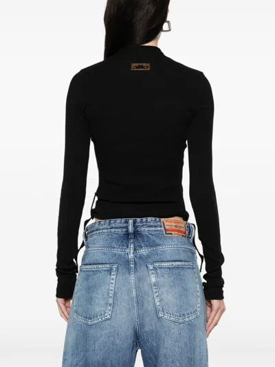 Ottolinger Double-fastening Ribbed Cardigan In Black