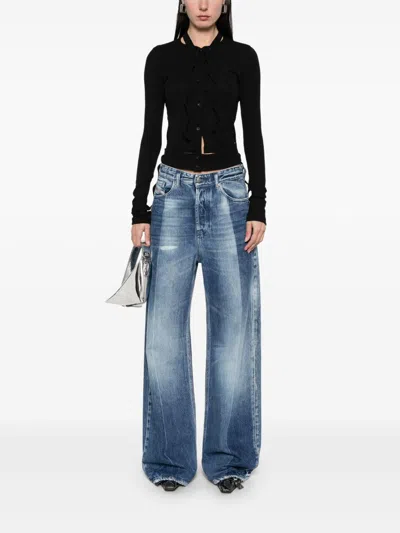 Ottolinger Double-fastening Ribbed Cardigan In Black