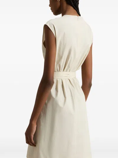 Woolrich Cotton Belted Dress In White