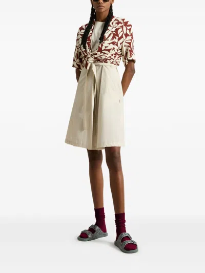 Woolrich Cotton Belted Dress In White